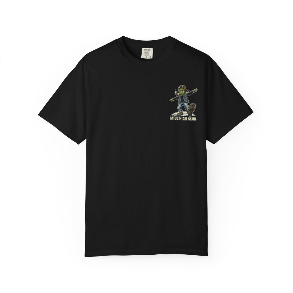 Mile High Club T-Shirt - Vintage Aviation Weed Bud Cannabis Marijuana 420 Friendly Stoner Gift Tee
