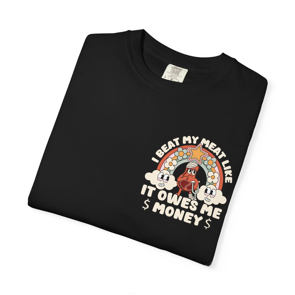 Adult Humor "Ask Me About My Pink Eye" Double-Sided Retro Tee