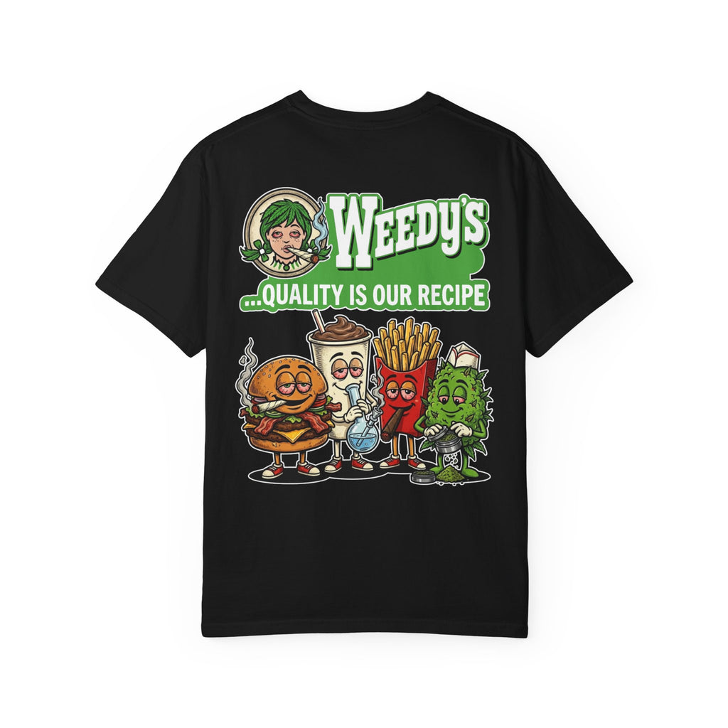 WEEDYS Stoner Fast Food Graphic Shirt - Funny 420 Burger Culture Humor Tee