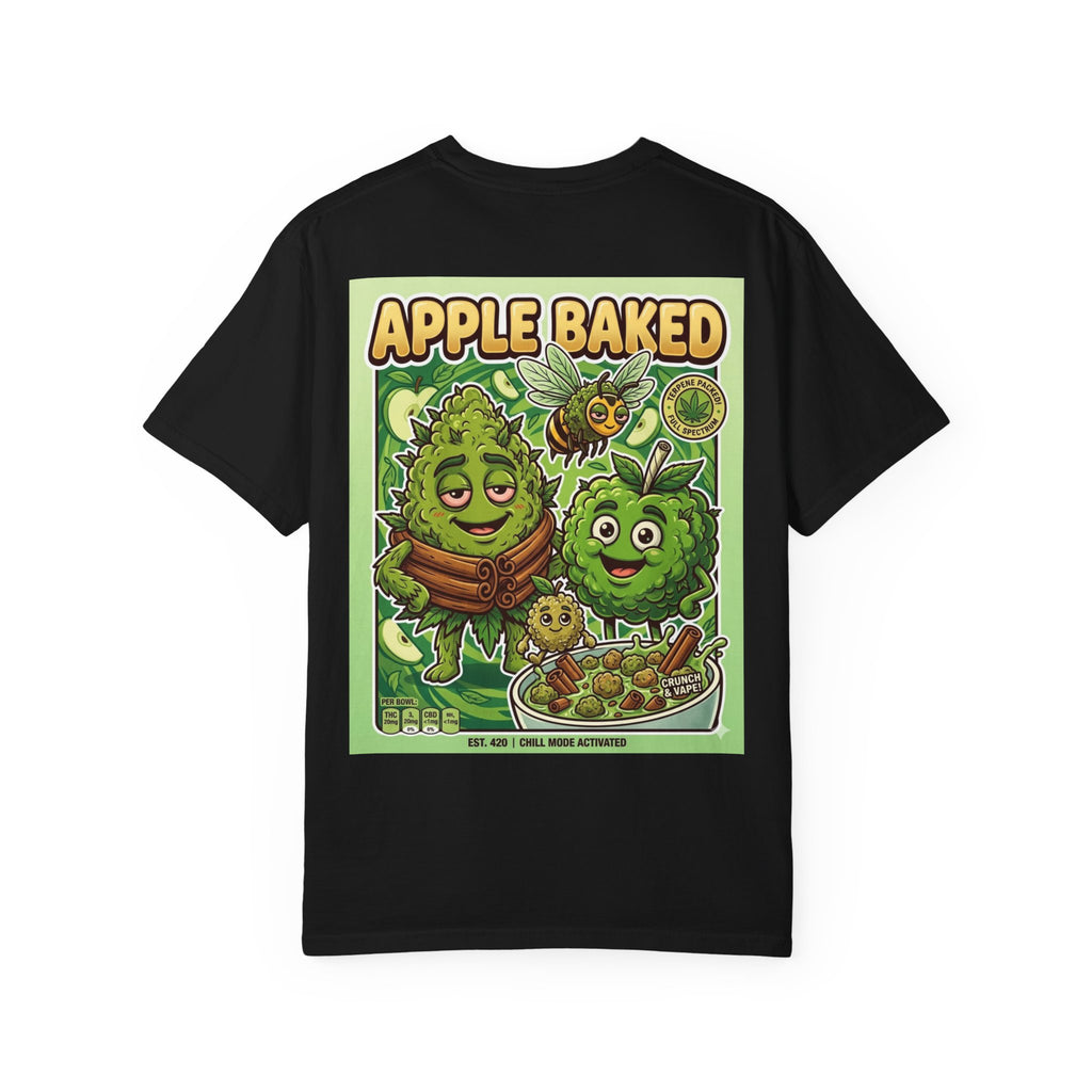 Apple Baked Shirt - Funny Stoner Retro Cereal Parody Cinnamon Jack Cannabis Weed 420 Humor Tee