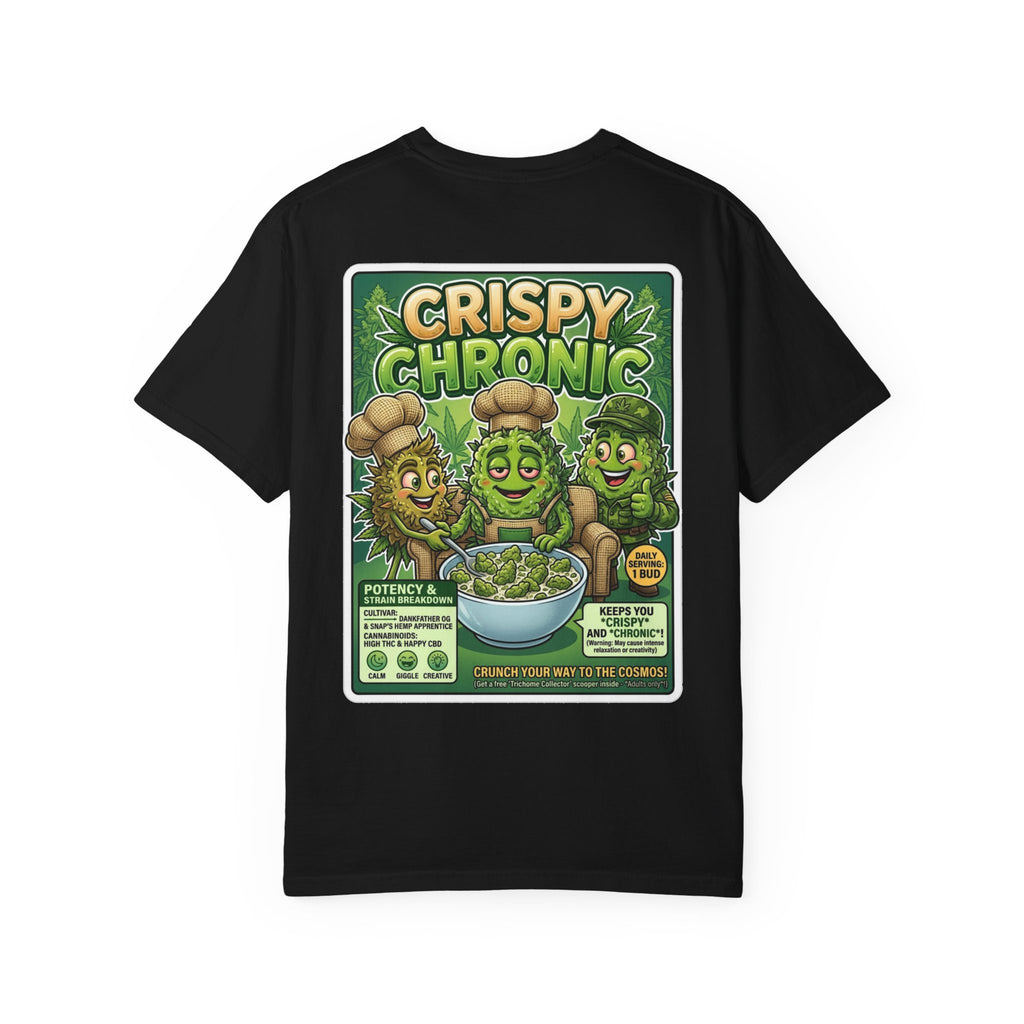 Crispy Chronic Shirt - Funny Stoner Retro Cereal Parody Rice Trio Cannabis Weed 420 Humor Tee