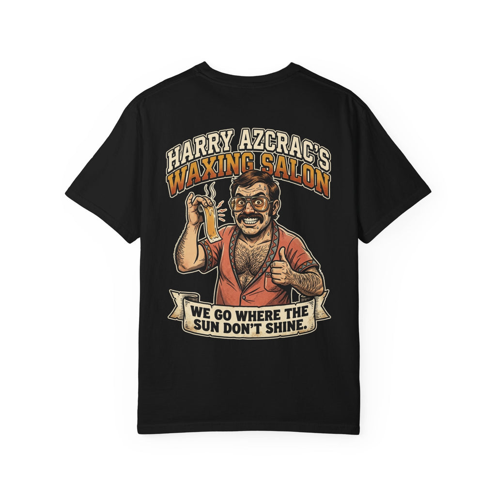 Funny Harry Azcracs Waxing Salon Shirt - Sarcastic Retro Adult Humor Tee