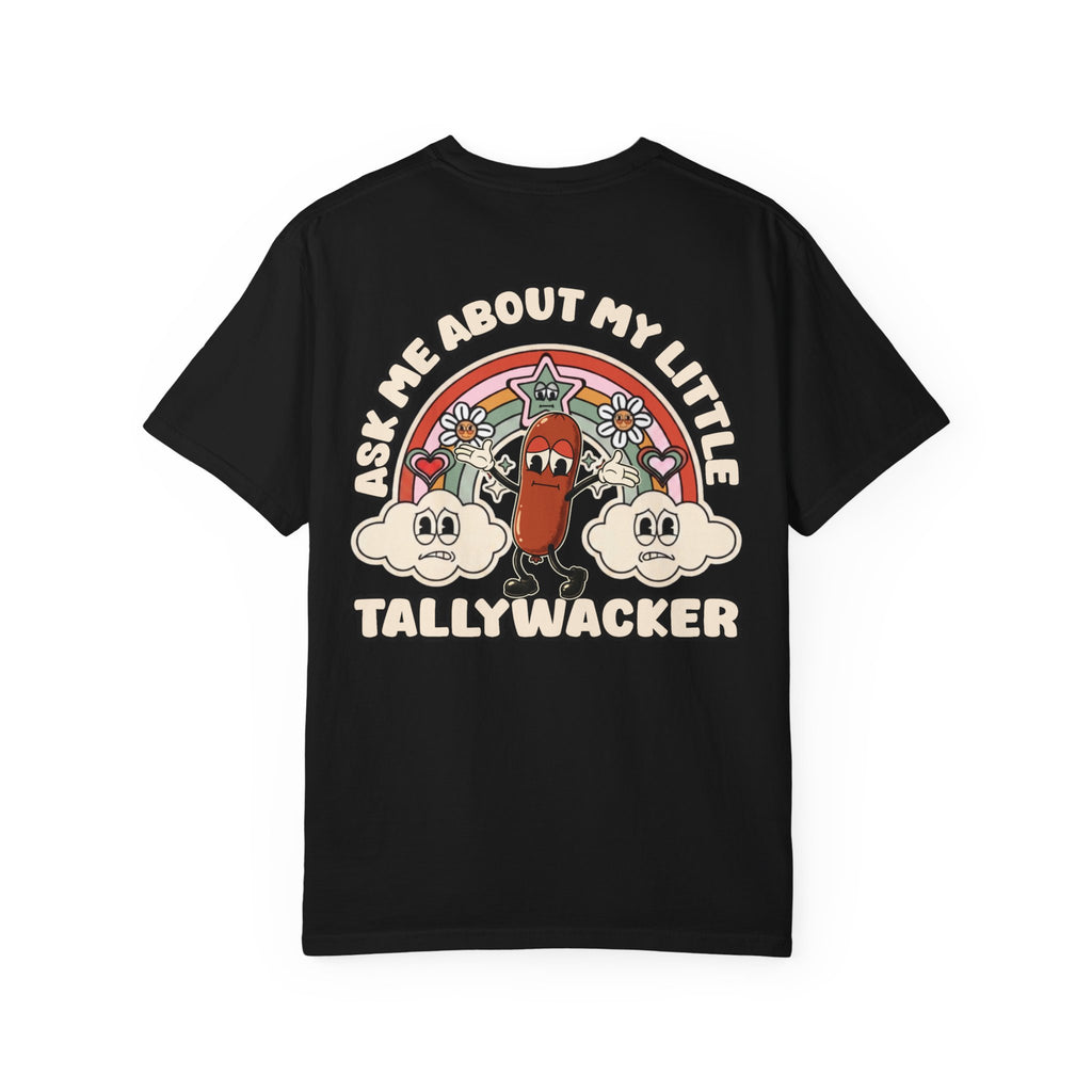 Funny 1930s Rubber Hose Sausage T-Shirt - Ask Me About My Little Tallywacker Graphic Tee