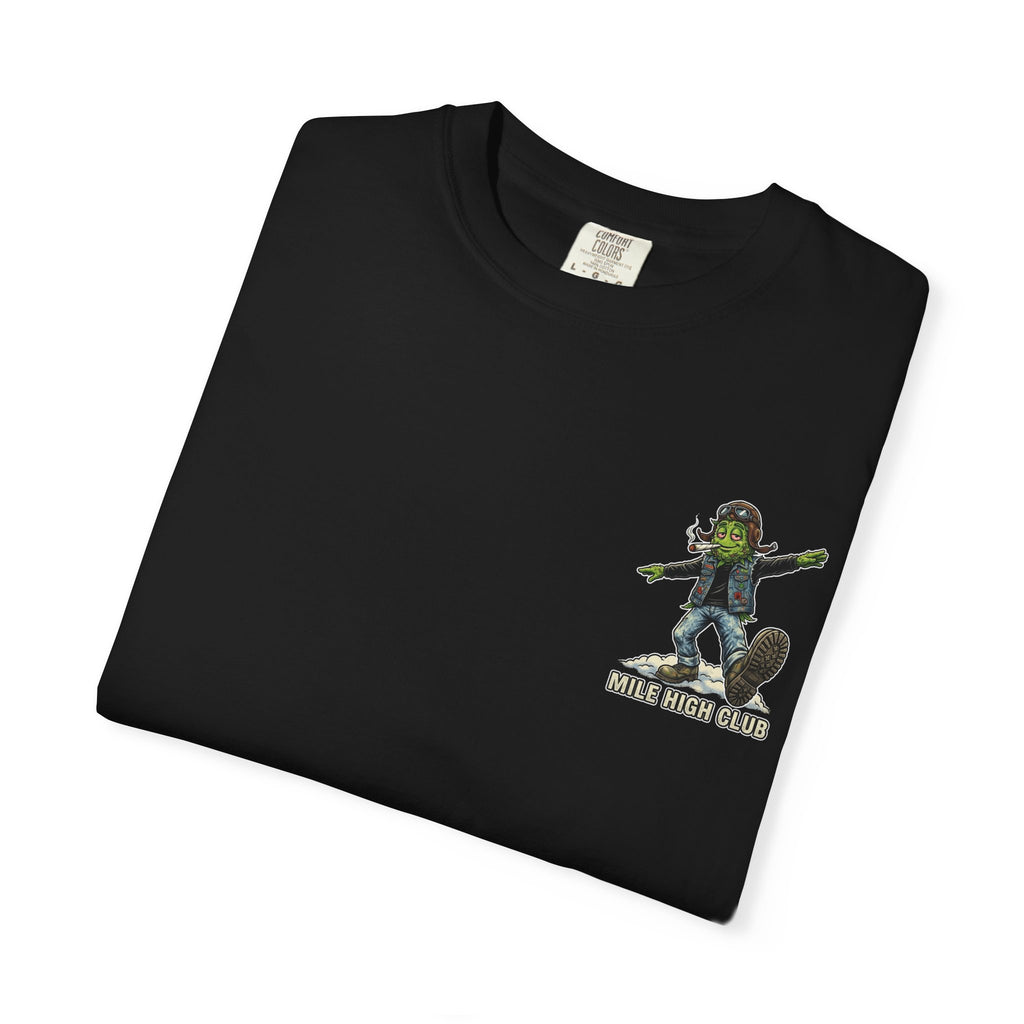 Mile High Club T-Shirt - Vintage Aviation Weed Bud Cannabis Marijuana 420 Friendly Stoner Gift Tee