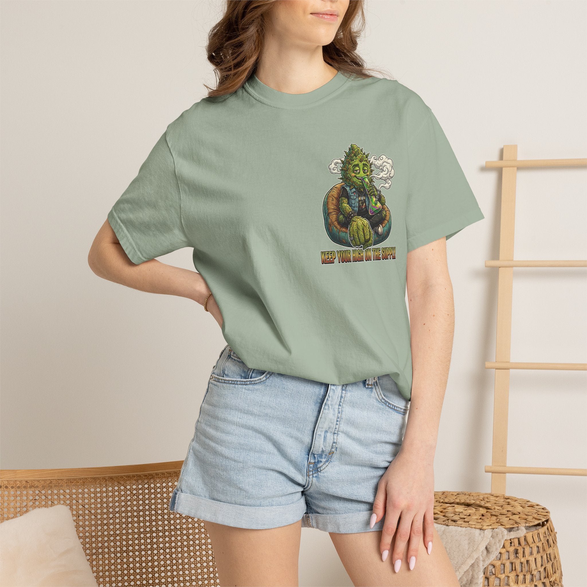 Vintage 90s Grunge Weed Bud Beanbag Graphic Tee