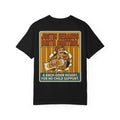 Funny Justin Heranus Birth Control Shirt Sarcastic 1970s Retro Adult Humor Lube Gag Tee