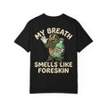 My Breath Smells Like Foreskin Graphic Shirt Retro Turtle Mouthwash Joke Tee
