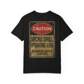 CAUTION: MICRO DRILL OPERATING AREA Small Penis Retro Industrial Sign T-Shirt - Sarcastic Humor