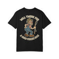 Funny 1930s Fishing T-Shirt - Will Twerk For A Good Fishing Hole Retro Vintage Fisherman Tee
