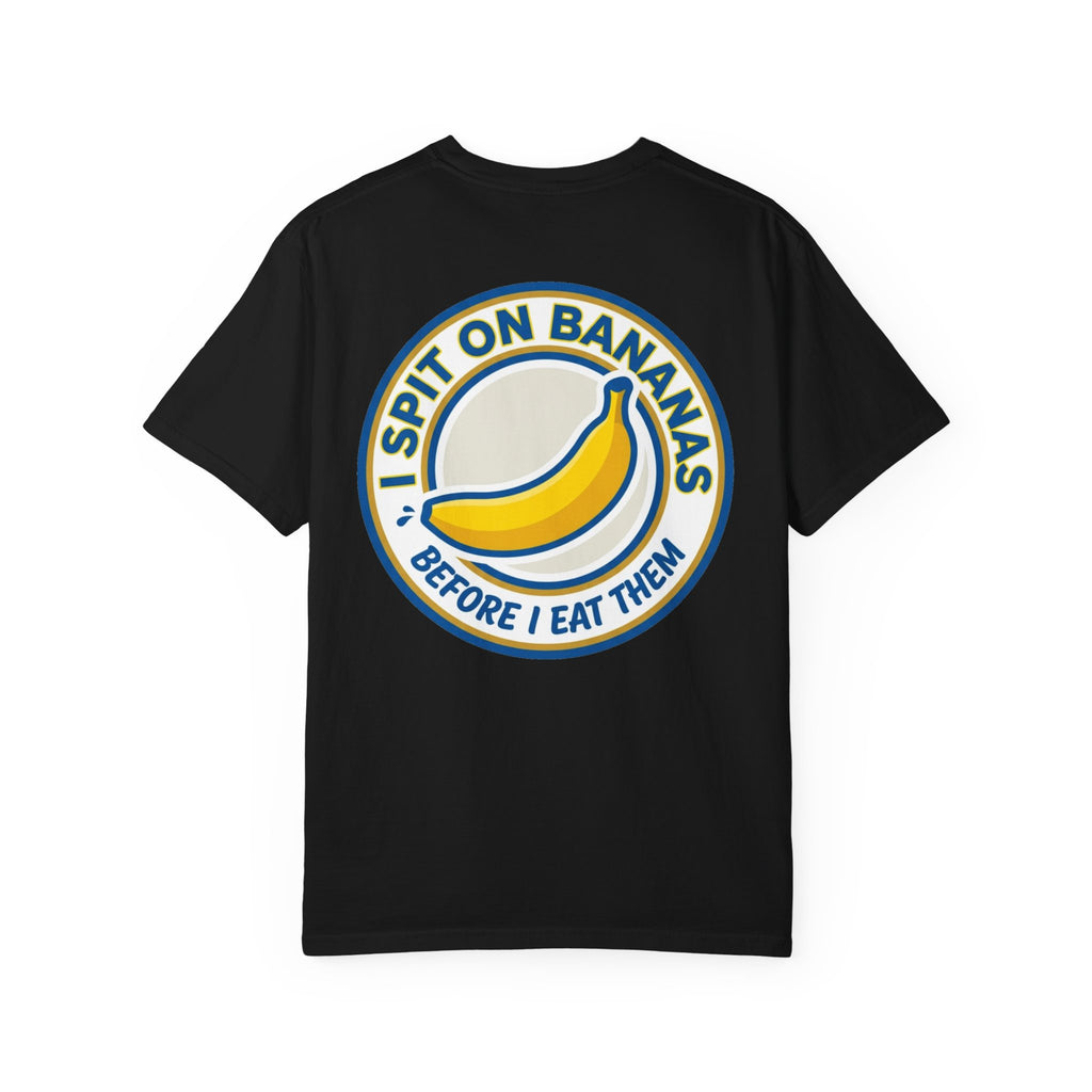 Funny I Spit On Bananas Before I Eat Them T-Shirt - Retro Fruit Parody Humor Gift Tee
