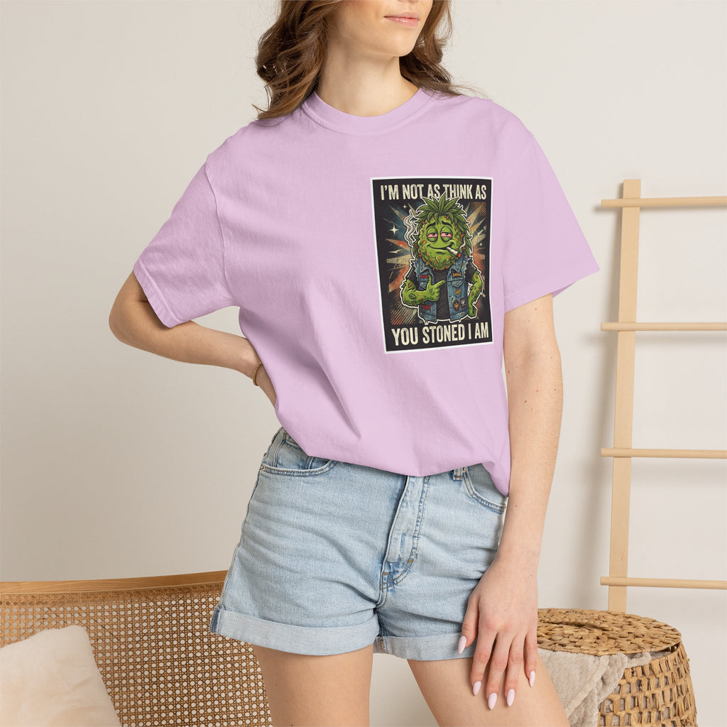 I'm Not As Think As You Stoned I Am Funny Bud Retro Graphic Tee