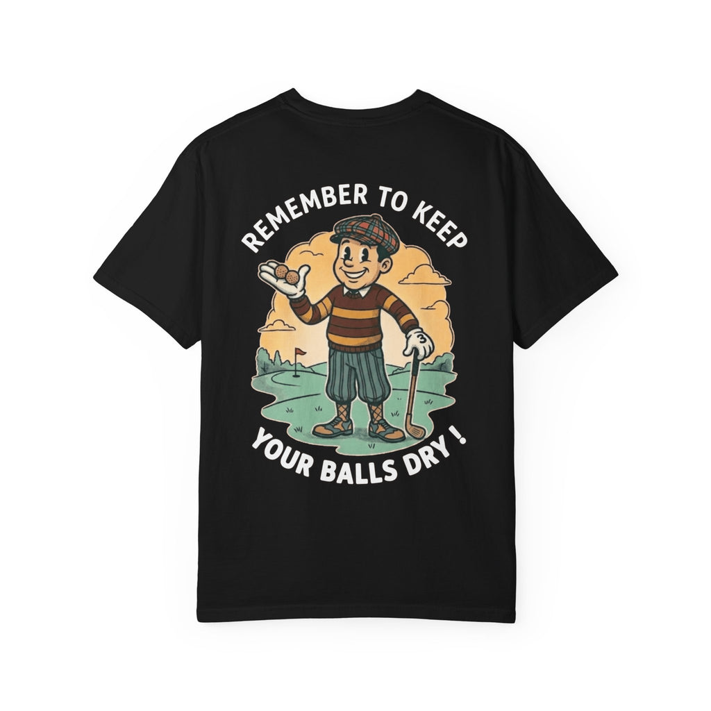 Funny Vintage Golfer Keep Your Balls Dry T-Shirt - Retro Golf Humor Graphic Gift Tee