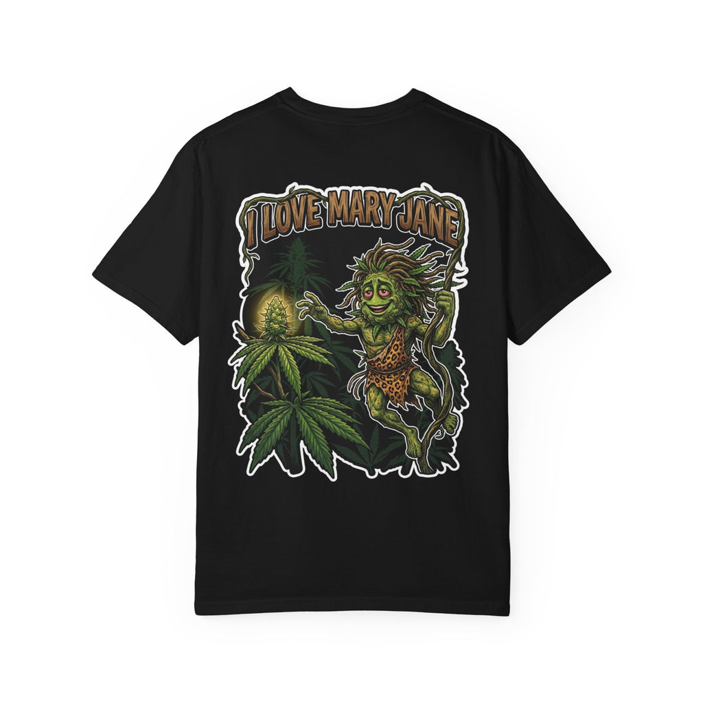 I Love Mary Jane Shirt - Retro Tarzan Jungle Weed Bud Cannabis Marijuana 420 Stoner Graphic Tee