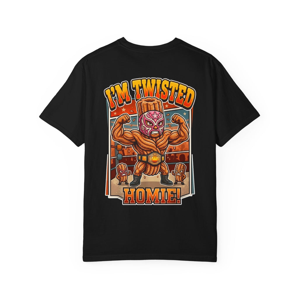 I'm Twisted Shirt - Funny Retro Lucha Libre Churro Dessert Mexican Wrestler Mask Graphic Tee