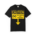 Adult Humor "Two Person Lift Required" Caution Graphic Tee