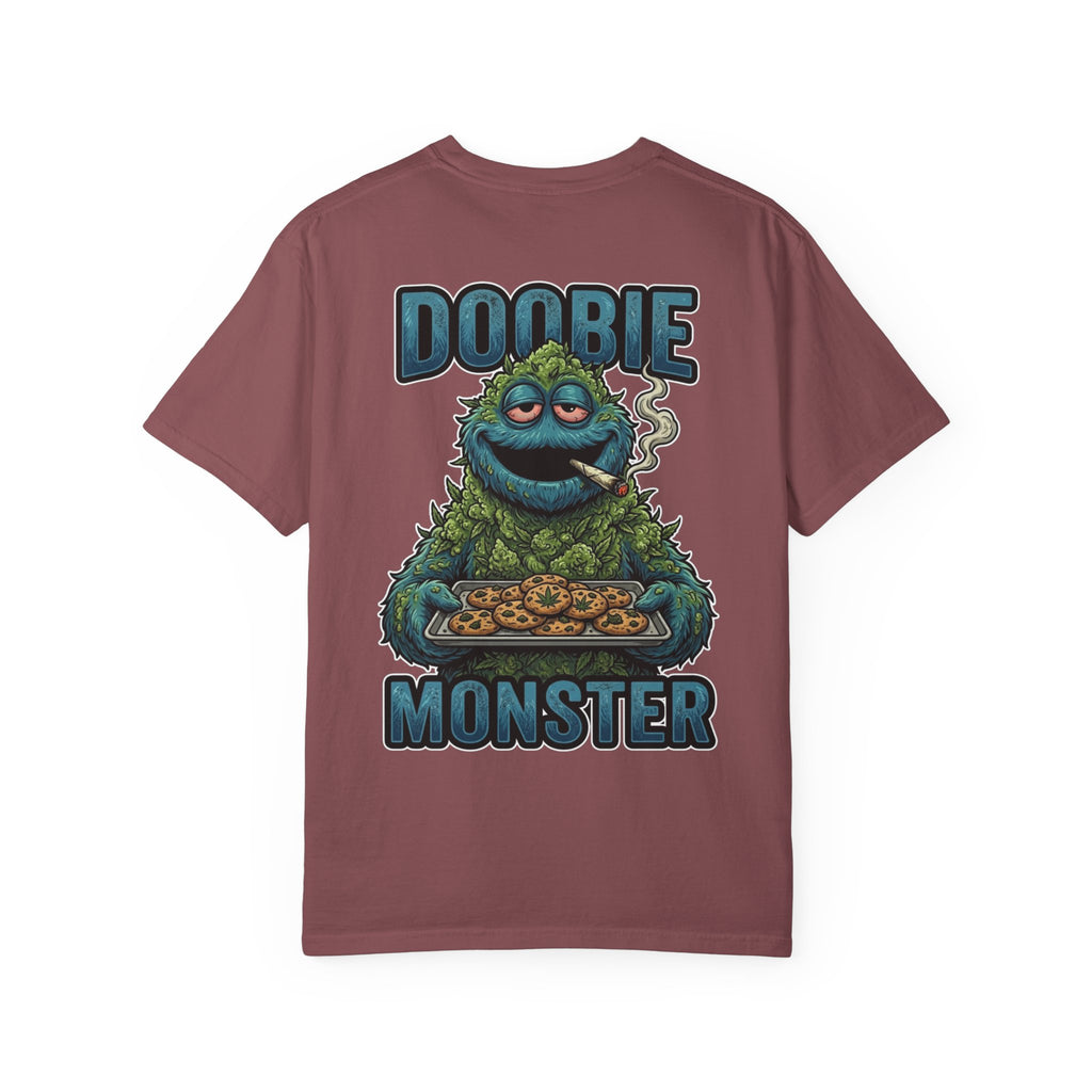 Doobie Monster 420 Stoner T-Shirt - Retro 90s Cannabis Culture Smoke Graphic Apparel Tee