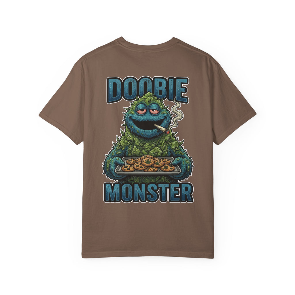 Doobie Monster 420 Stoner T-Shirt - Retro 90s Cannabis Culture Smoke Graphic Apparel Tee