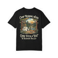 Funny Camp Morning Wood T-Shirt - Come Pitch A Tent In Beaver Valley Retro Camping Tee