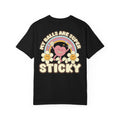 Funny My Balls Are Super Sticky T-Shirt - Retro Heart Adult Humor Gift Tee