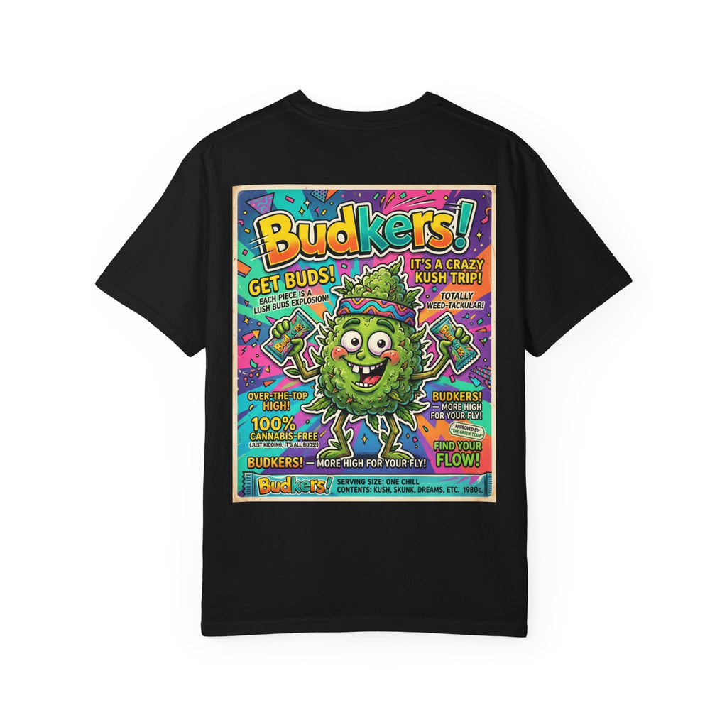 Budkers Shirt - Funny Stoner Retro Snack Parody Dunkaroos Cookie Cannabis Weed 420 Humor Tee