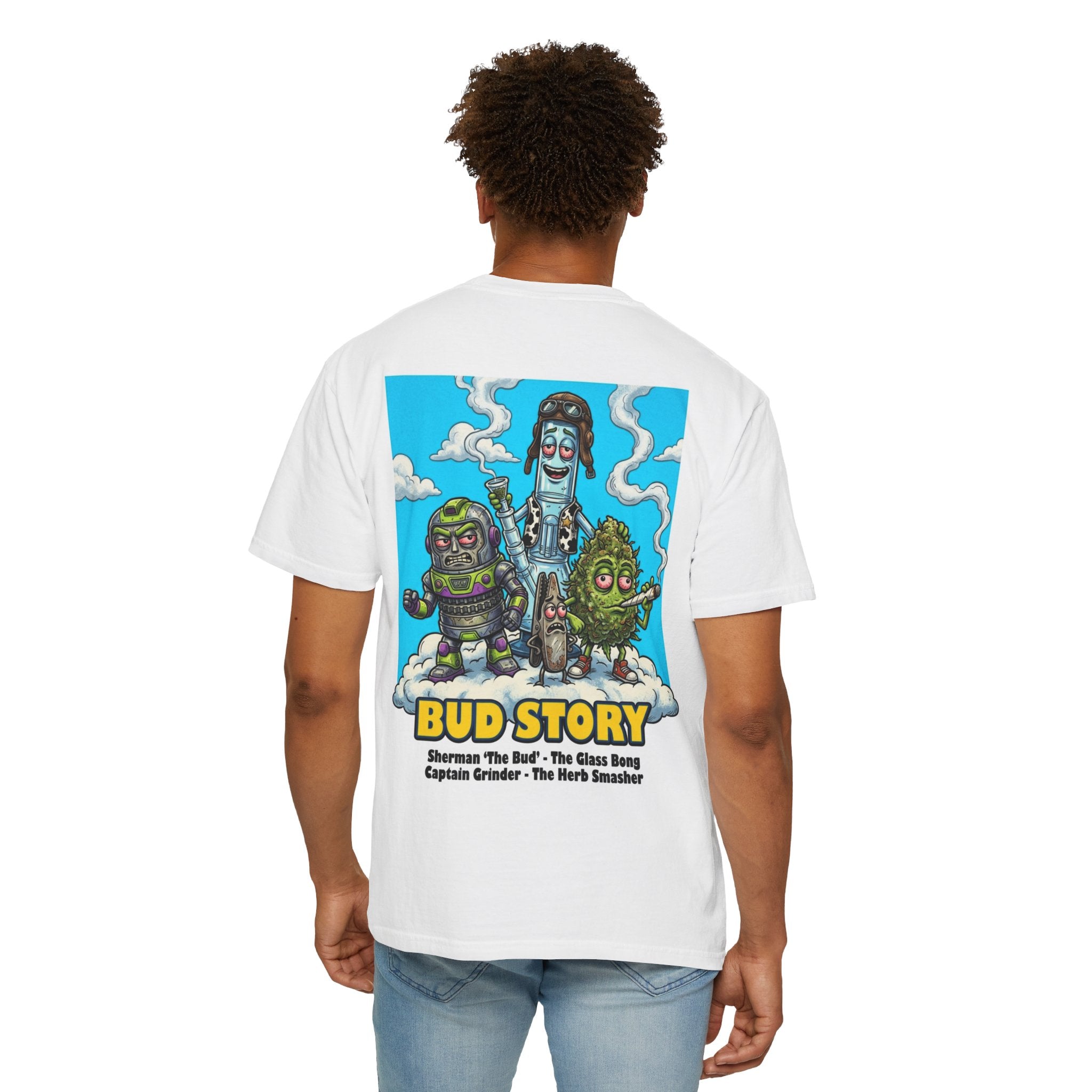 Bud Story - Retro Toys Satire Cannabis Graphic T-Shirt