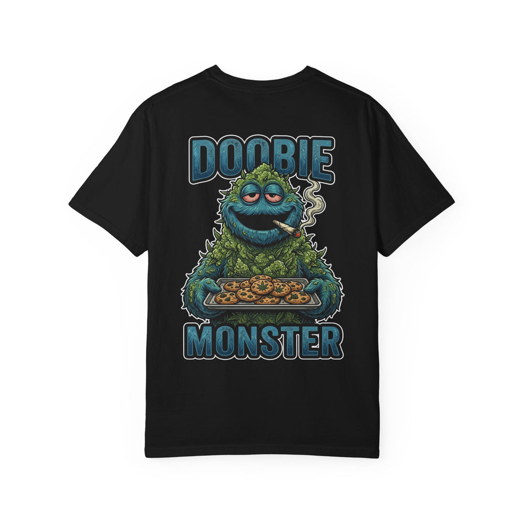 Doobie Monster 420 Stoner T-Shirt - Retro 90s Cannabis Culture Smoke Graphic Apparel Tee