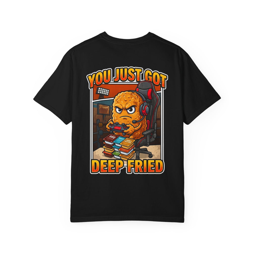 Deep Fried Shirt - Funny Retro Gamer Parody Chicken Nugget Gaming Controller Humor Geek Tee