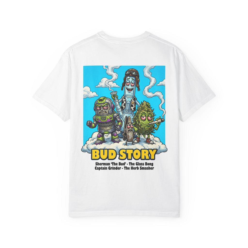 Bud Story - Retro Toys Satire Cannabis Graphic T-Shirt