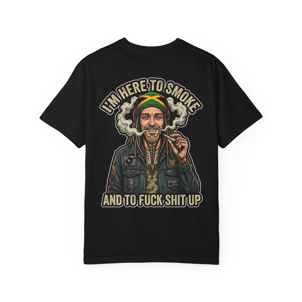 I'm Here to Smoke 420 Stoner T-Shirt - Retro 90s Cannabis Culture Smoke Graphic Tee