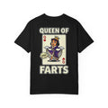 Queen Of Farts Funny Playing Card Shirt - Cute Royalty Gag Gift Novelty Parody T-Shirt