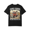 Retro 1930s Rubber Hose Tow Truck T-Shirt - Camel Towing We Grab Them By The Lips Tee Shirt