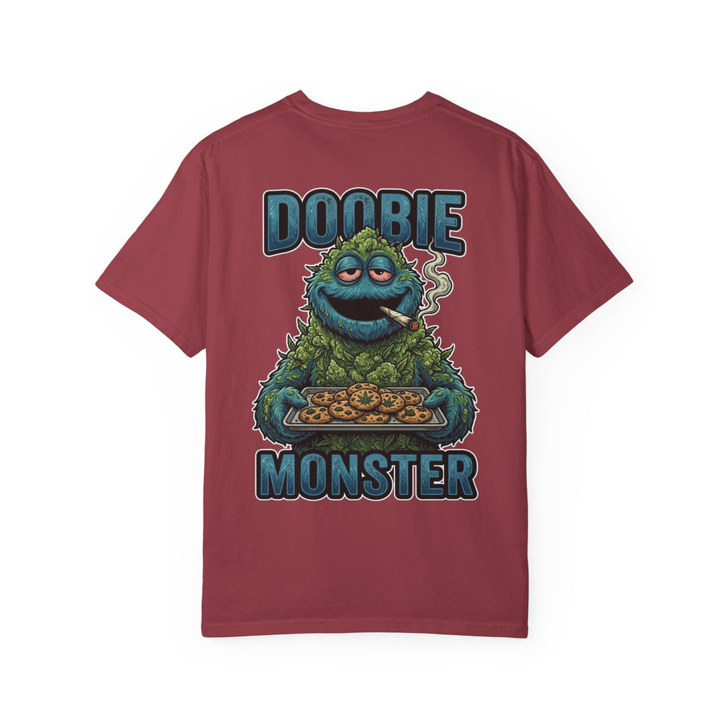Doobie Monster 420 Stoner T-Shirt - Retro 90s Cannabis Culture Smoke Graphic Apparel Tee